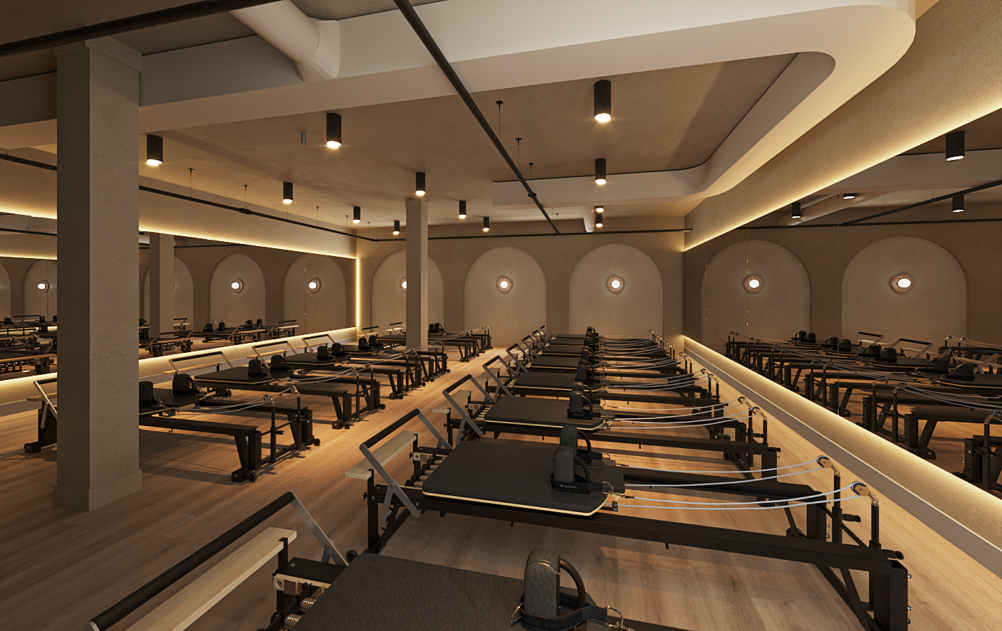 The Pilates studio features state-of-the-art equipment for a comprehensive workout experience. Please don't hesitate to re...